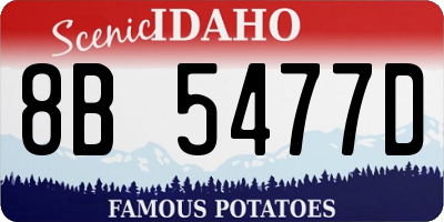 ID license plate 8B5477D