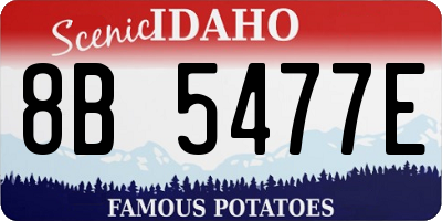ID license plate 8B5477E