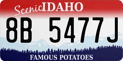 ID license plate 8B5477J