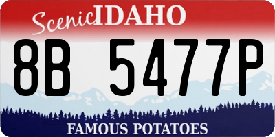 ID license plate 8B5477P