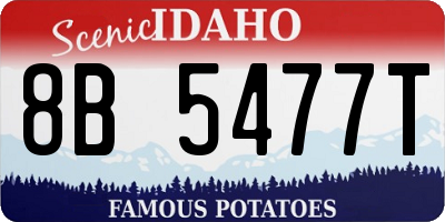 ID license plate 8B5477T