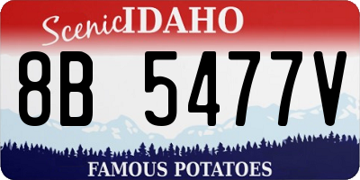 ID license plate 8B5477V