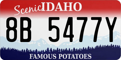 ID license plate 8B5477Y