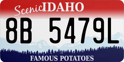 ID license plate 8B5479L