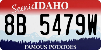 ID license plate 8B5479W