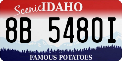 ID license plate 8B5480I