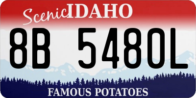 ID license plate 8B5480L
