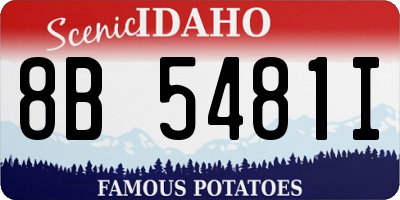 ID license plate 8B5481I