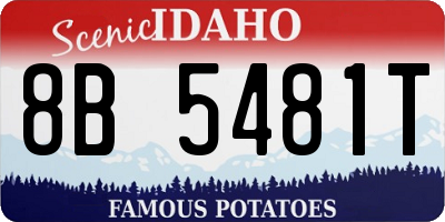 ID license plate 8B5481T