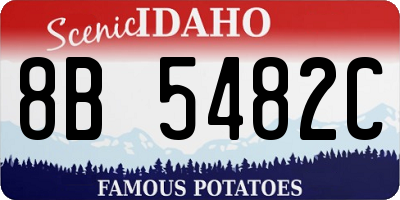 ID license plate 8B5482C