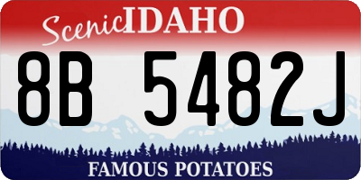 ID license plate 8B5482J