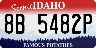 ID license plate 8B5482P