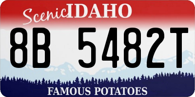 ID license plate 8B5482T