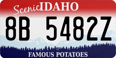ID license plate 8B5482Z