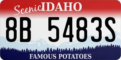 ID license plate 8B5483S
