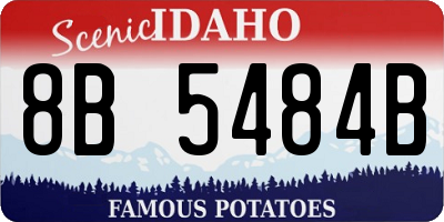 ID license plate 8B5484B