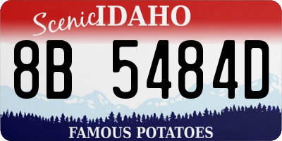 ID license plate 8B5484D