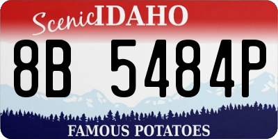 ID license plate 8B5484P