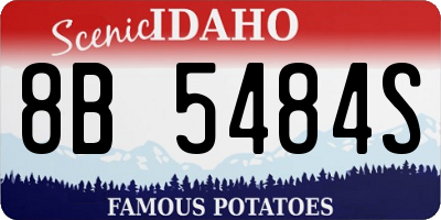 ID license plate 8B5484S