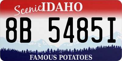 ID license plate 8B5485I