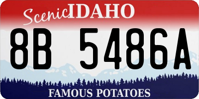 ID license plate 8B5486A