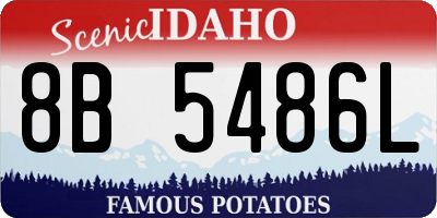 ID license plate 8B5486L