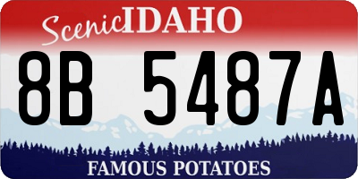 ID license plate 8B5487A