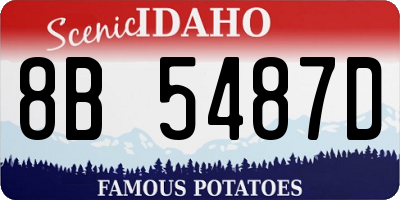 ID license plate 8B5487D