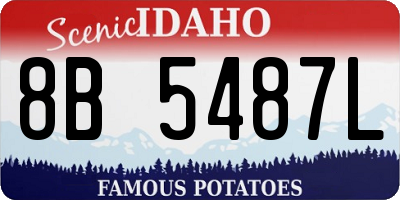 ID license plate 8B5487L