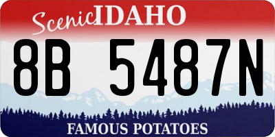 ID license plate 8B5487N