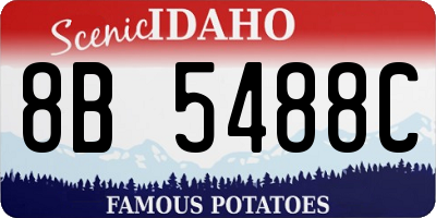 ID license plate 8B5488C