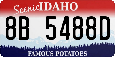 ID license plate 8B5488D