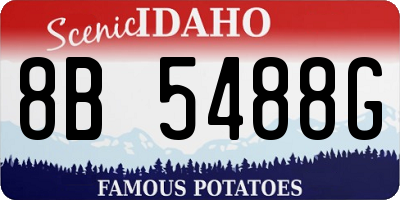 ID license plate 8B5488G