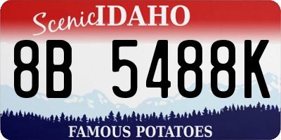 ID license plate 8B5488K