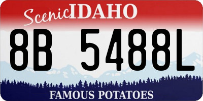 ID license plate 8B5488L