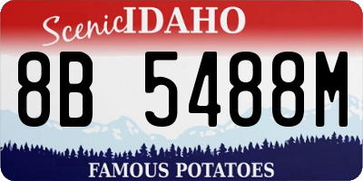 ID license plate 8B5488M