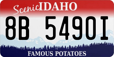 ID license plate 8B5490I