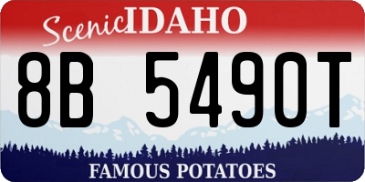 ID license plate 8B5490T