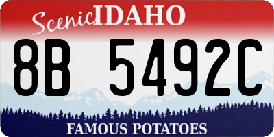 ID license plate 8B5492C