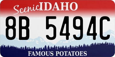 ID license plate 8B5494C