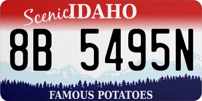 ID license plate 8B5495N