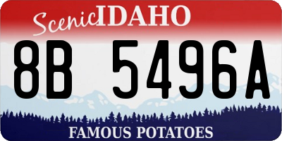 ID license plate 8B5496A