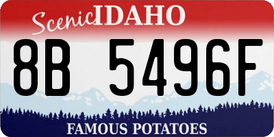 ID license plate 8B5496F