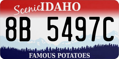 ID license plate 8B5497C