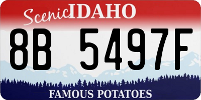 ID license plate 8B5497F