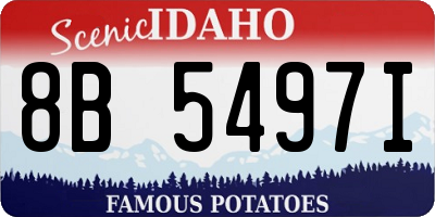 ID license plate 8B5497I