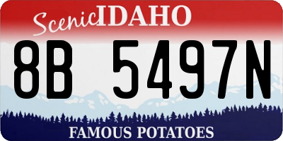 ID license plate 8B5497N