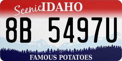 ID license plate 8B5497U