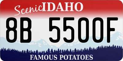 ID license plate 8B5500F