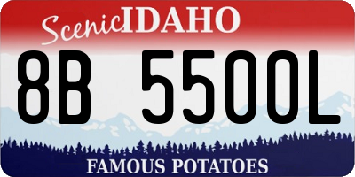 ID license plate 8B5500L